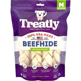 Treatly 100% USA Beefhide Braids Natural 7in.