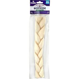 Treatly 100% USA Beefhide Braids with Header Card Natural 12in. 1 Pk