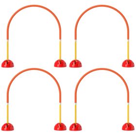 4 Piece Dog Agility Equipment 4 Adjustable Width Doors, Carry Bag, Easy Assemble & Portable, Orange