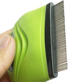 Pet Life 'Grazer' Handheld Travel Grooming Cat And Dog Flea And Tick Comb