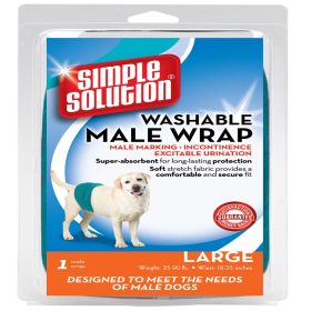 Simple Solution Washable Male Wrap Blue (Option: 1ea/LG)