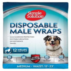 Simple Solution Disposable Male Wraps White (Option: 1ea/MD, 12 pk)