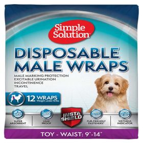 Simple Solution Disposable Male Wraps White (Option: 1ea/XS, 12 pk)