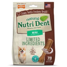 Nylabone Nutri Dent Filet Mignon Dog Dental Chews Filet Mignon, (Option: 1ea/Mini  5 Lbs. To 10 Lbs. 78 ct)