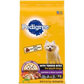 Pedigree Complete Nutrition Tender Bites Small Breed Adult Dry Dog Food Chicken & Steak (Option: 15.9lb)