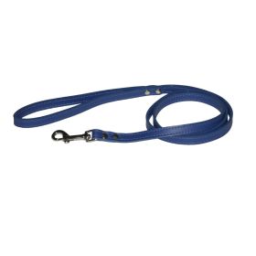 Omni Pet Leather Dog Leash (Option: Blue 1/2in. x 4ft.)