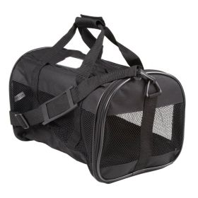 Petmate Plush Soft Sided Dog Kennel Cab Black (Option: 1ea/LG)
