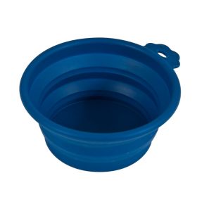 Petmate Silicone Round Travel Pet Bowl Navy Blue (Option: 1ea/MD)