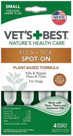 Vet's Best Flea and Tick Spot (Option: On 1ea/1.6 ml, 4 ct)