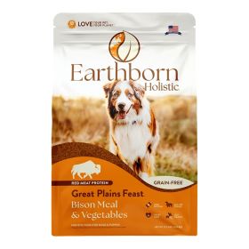 Earthborn Holistic Great Plains Feast Grain (Option: Free Dry Dog Food Bison Meal & Vegetables 12.5lb)