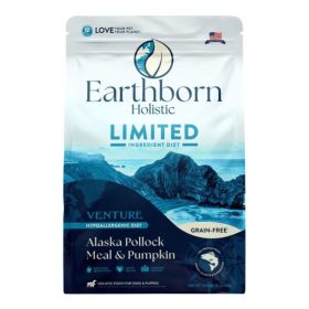 Earthborn Holistic Venture Limited Ingredient Diet Grain Free Dry Dog Food Alaska Pollock Meal & Pumpkin (Option: 25lb)