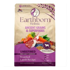 Earthborn Holistic Unrefined Ancient Grains & Superfoods Dry Dog Food Roasted (Option: Lamb 25lb)