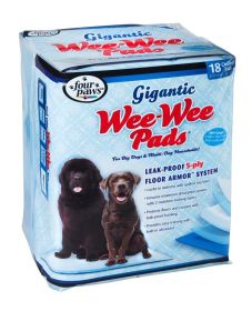 Four Paws WeeWee Superior Performance Gigantic Dog Pee Pads (Option: 1ea/27.5 in X 44 in 18 ct)