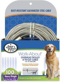 Four Paws Heavy Weight Dog Trolley Exerciser Silver, (Option: 1ea/100 Foot)