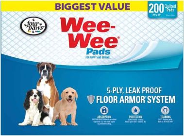 Four Paws WeeWee Superior Performance Dog Pee Pads (Option: 1ea/22 in X 23 in 200 ct)