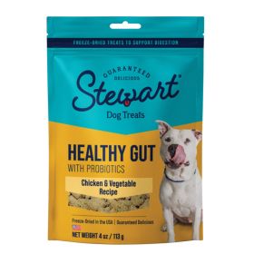 Stewart Healthy Gut Freeze Dried Dog Treats Chicken & Vegetables, (Option: 1ea/4oz.)