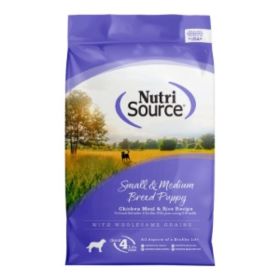 NutriSource Small & Medium Breed Puppy Dry Dog Food Chicken & Rice (Option: 4lb)