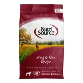 NutriSource Dry Dog Food Beef & Rice (Option: 12Lb)