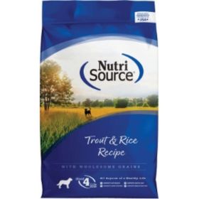 NutriSource Dry Dog Food Trout & Rice (Option: 12Lb)