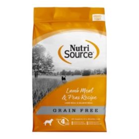 NutriSource Grain Free Dry Dog Food Lamb Meal & Peas (Option: 12Lb)
