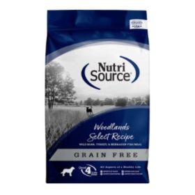 NutriSource Select Recipe Grain Free Dry Dog Food Woodlands Select (Option: 12Lb)