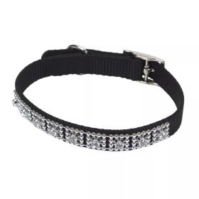 Coastal Nylon Jeweled Collar (Option: Black 3/8X10In)