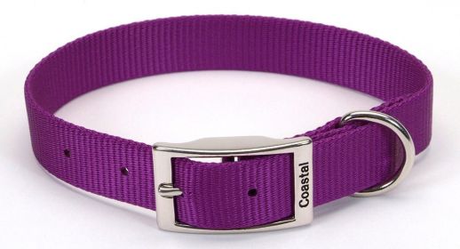 Coastal SinglePly Nylon Dog Collar Purple (Option: 1ea/3/4 In X 18 in)