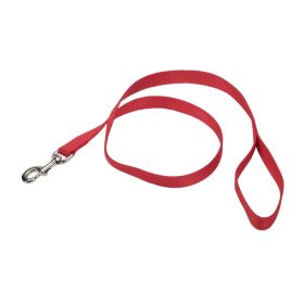 Coastal SinglePly Nylon Dog Leash Red, (Option: 1ea/3/4 In X 4 ft)
