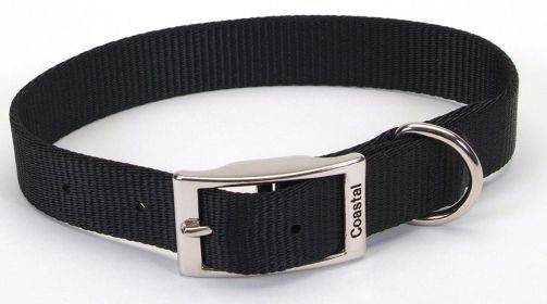 Coastal SinglePly Nylon Dog Collar Black (Option: 1ea/1 In X 18 in)