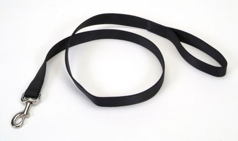 Coastal SinglePly Nylon Dog Leash Black, (Option: 1ea/1 In X 4 ft)
