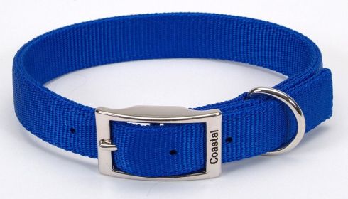 Coastal DoublePly Nylon Dog Collar Blue (Option: 1ea/1 In X 18 in)