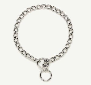 Titan Chain Training Dog Collar Fine Nickel, Chrome (Option: 1ea/2 Mm X 12 in)