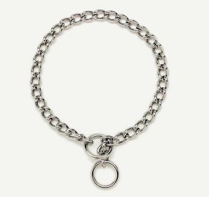 Titan Chain Training Dog Collar (Option: Heavy Nickel, Chrome 1ea/3 Mm X 18 in)