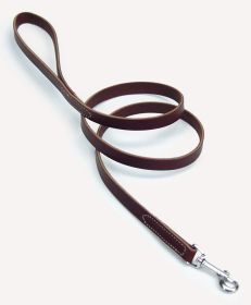 Circle T Latigo Leather Dog Leash Brown (Option: 1ea/1 In X 6 ft)
