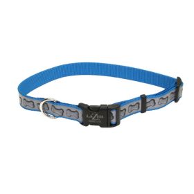 Lazer Brite Reflective Adjustable Dog Collar Turquoise, (Option: 1ea/1 In X 1826 in)