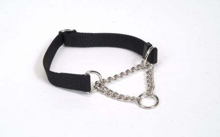 CheckChoke Adjustable Check Training Dog Collar Black (Option: 1ea/3/4 In X 1420 in)