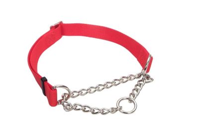 CheckChoke Adjustable Check Training Dog Collar Red (Option: 1ea/3/4 In X 1420 in)