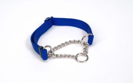 CheckChoke Adjustable Check Training Dog Collar Blue (Option: 1ea/3/4 In X 1420 in)