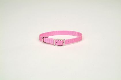 Coastal SinglePly Nylon Dog Collar Pink Bright (Option: 1ea/3/4 In X 18 in)
