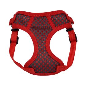 Comfort Soft Sport Wrap Adjustable Dog Harness Grey/Red, (Option: 1ea/XS, 5/8In X 1619 in)