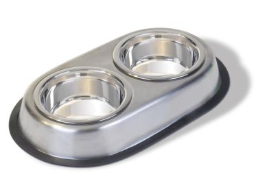 Van Ness Plastics Heavyweight Stainless Steel Double Dish Silver (Option: 1ea/LG, 64 oz)