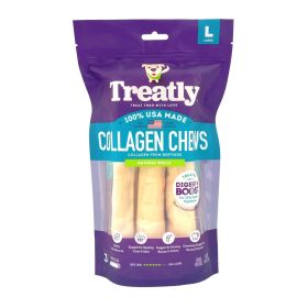 Treatly Collagen Chew Rolls Dog Treats Natural, (Option: 1ea/LG, 3 pk)