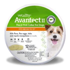 Vetality Avantect II Flea  Tick Collar for Dogs (Option: 1ea/15 in, 2 ct)