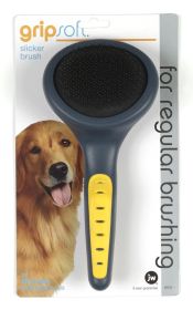 JW Pet Slicker Brush Grey/Yellow (Option: 1ea/LG)