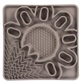 Messy Mutts Dog Cat Framed Silicone Interactive Multi Surface Mat (Option: 10In X 10In Grey)