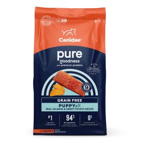 CANIDAE PURE Farm To Bowl GrainFree LID Dry Puppy Food (Option: Wild  Caught Salmon  Sweet Potato, 1ea/4 lb)