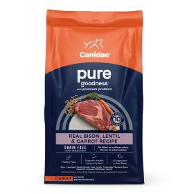 CANIDAE PURE Farm To Bowl GrainFree LID Dry Dog Food (Option: Bison, Lentil  Carrot, 1ea/21 lb)