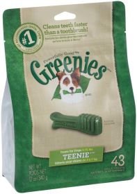 Greenies Dog Dental Treats Teenie, Original, (Option: 1ea/12 oz, 43 ct)