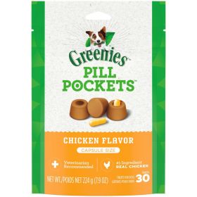 Greenies Pill Pockets for Capsules Chicken, (Option: 1ea/30 ct, 7.9 oz)