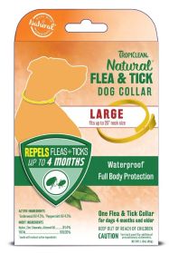 TropiClean Natural Flea & Tick Repellent Dog Collar (Option: 1ea/LG)